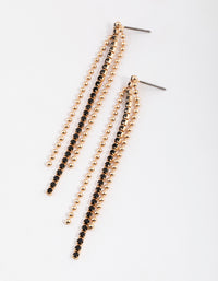 Black Ball Chain & Cupchain Drop Earrings - link has visual effect only