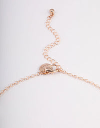 Rose Gold Mix Butterfly & Diamante Y-Necklace - link has visual effect only