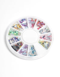 Mixed Clear Marquise Gems Press On Nail Kit - link has visual effect only