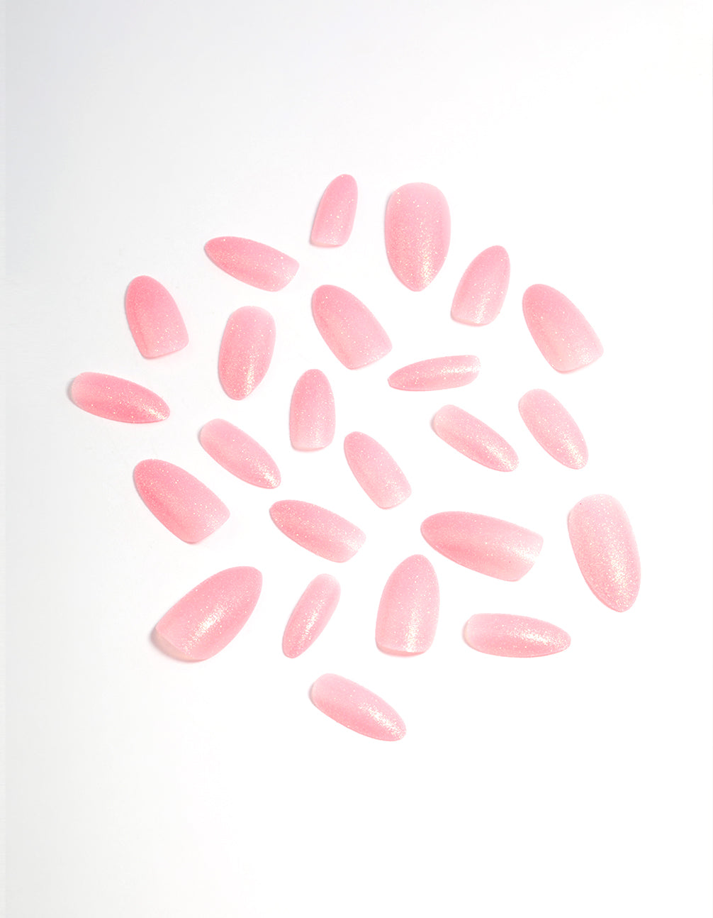 Plastic Pink Press On Nails