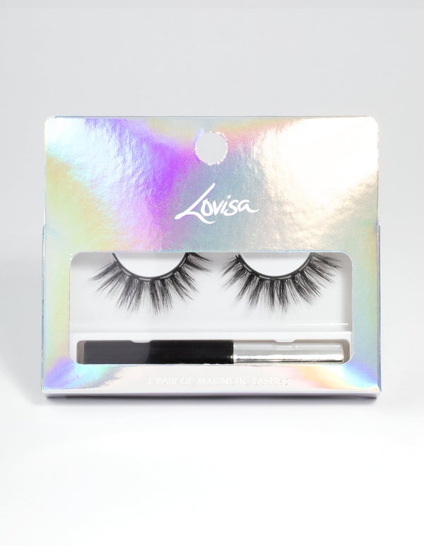 Black Mixed Dense Magnetic Fake Eyelashes