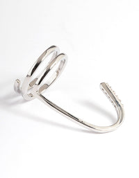 Silver Diamante Strip Fingertip Ring - link has visual effect only