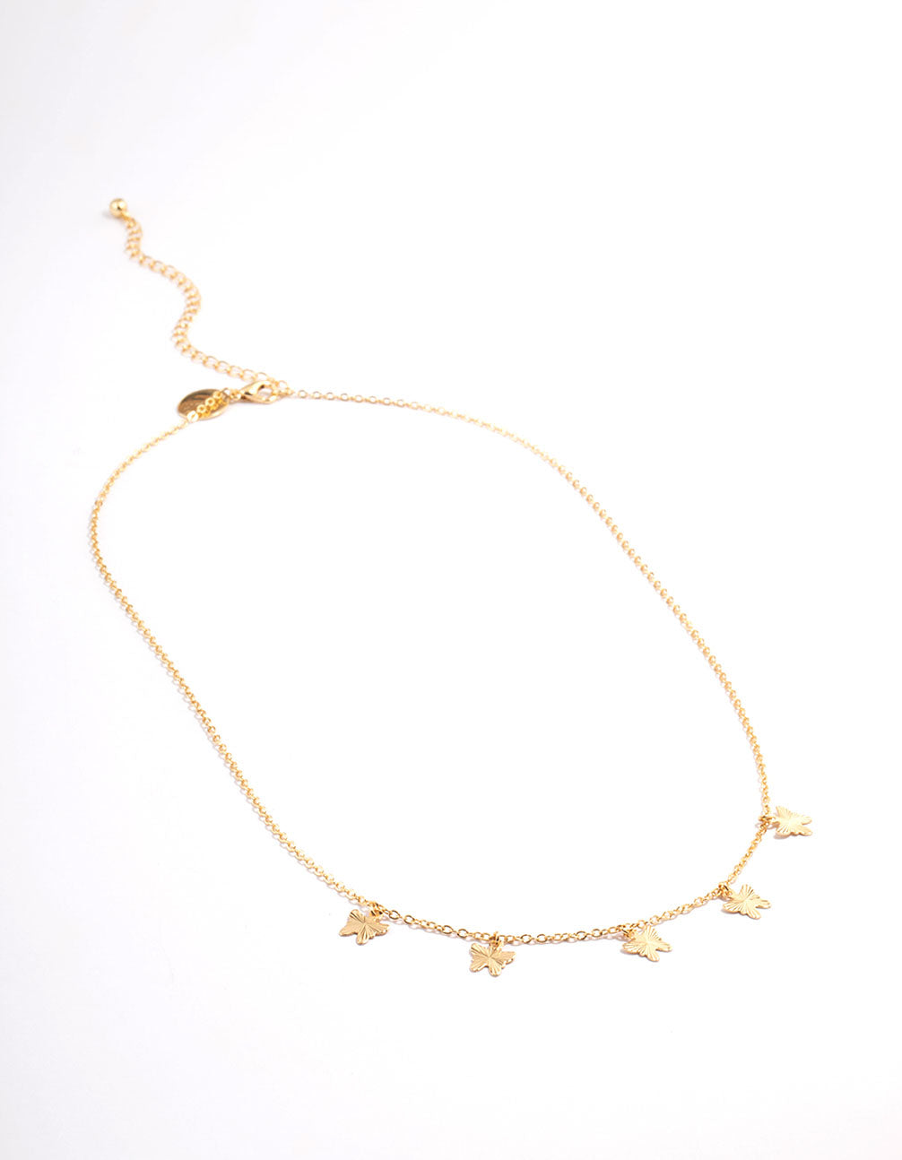 Gold Plated Multi Butterfly Necklace