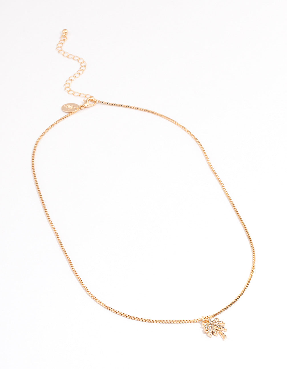 Gold Bling Palm Tree Necklace