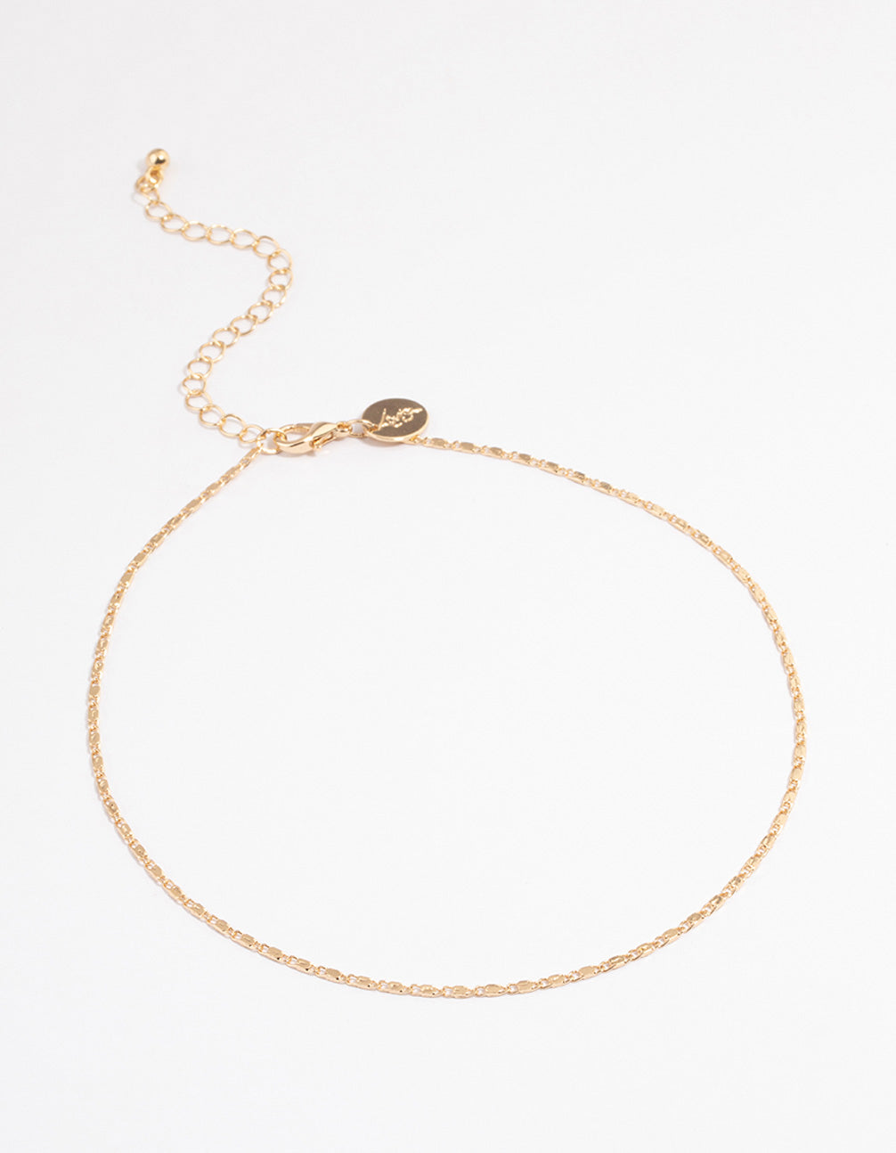 Gold Flat Chain Choker