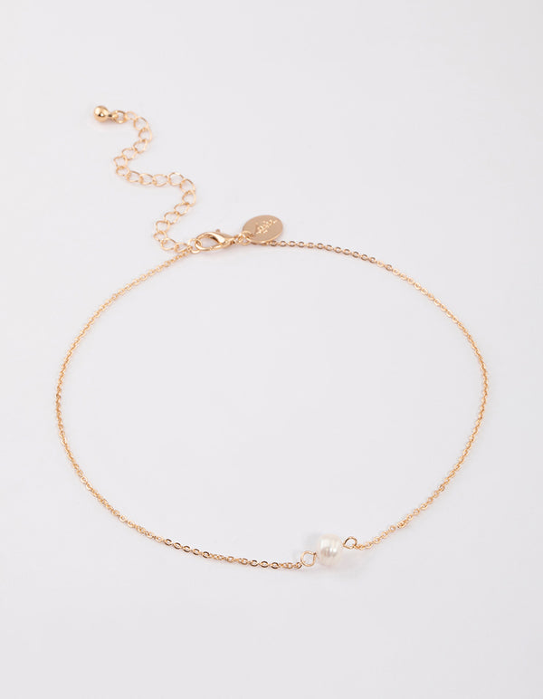 Gold Pearl Choker