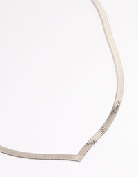 Silver V Shape Snake Chain Necklace - link has visual effect only