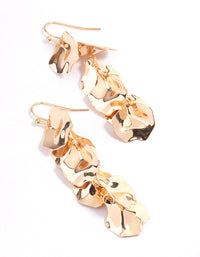 Gold Mini Petal Cluster Drop Earrings - link has visual effect only