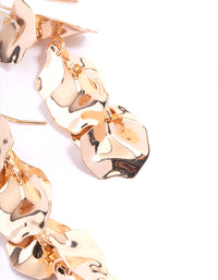 Gold Mini Petal Cluster Drop Earrings - link has visual effect only