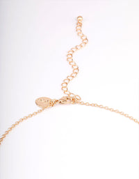 Gold Long Molten & Filigree Disc Necklace - link has visual effect only