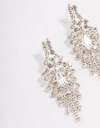 Silver Mini Diamante Drop Earrings - link has visual effect only