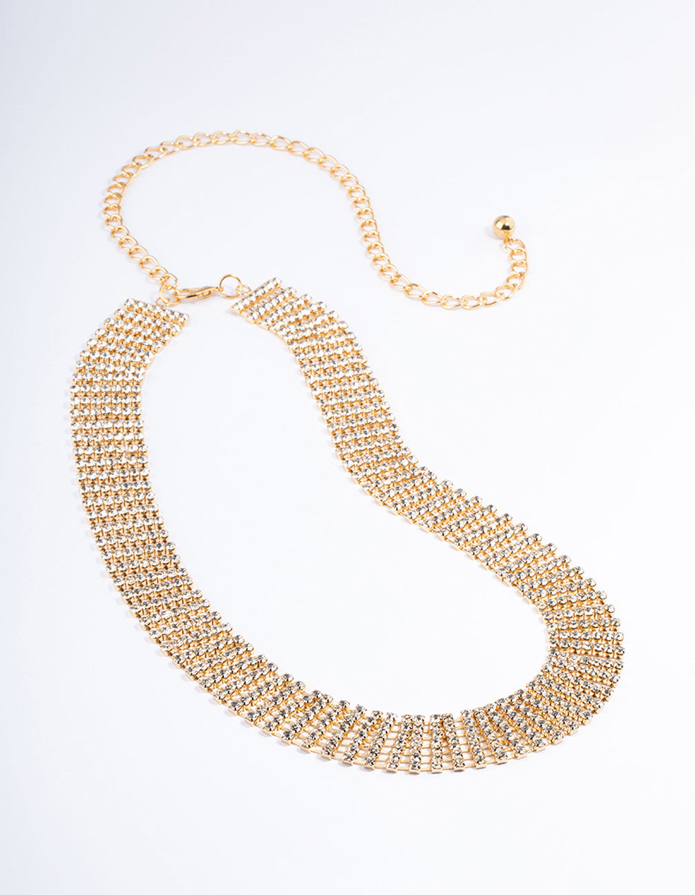 Gold Diamante Mesh Belt