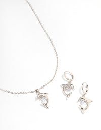 Silver Dolphin Jewellery Set - link has visual effect only