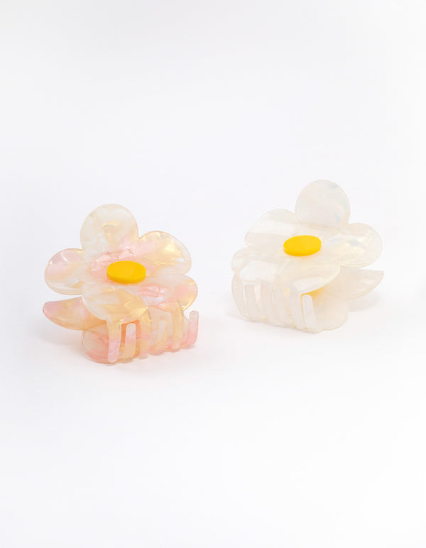 Acrylic Flower Claw Clip Pack
