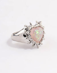 Silver Spark Heart Ring - link has visual effect only