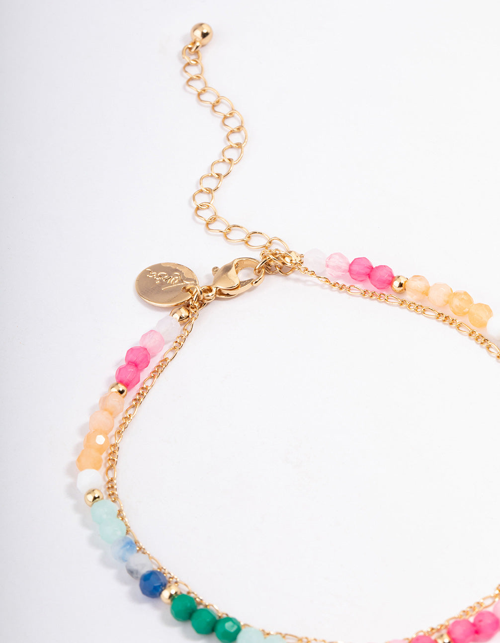 Gold Chain & Beaded Anklet Pack