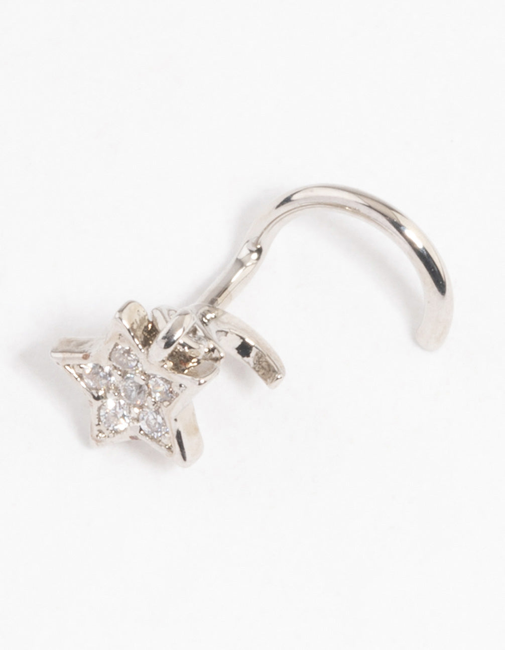 Silver Surgical Steel Star Nose Stud