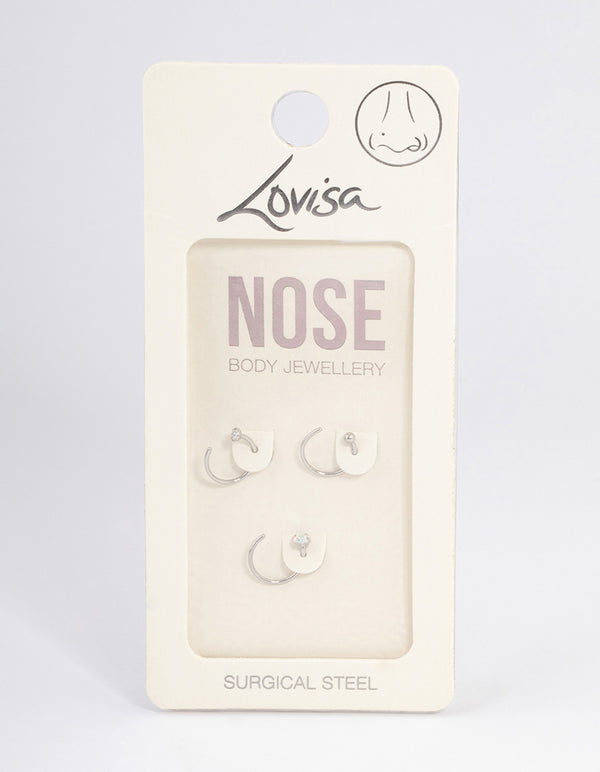 Surgical Steel Colourful Nose Pack