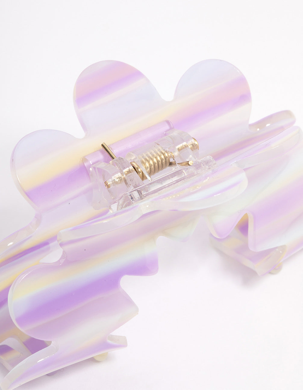 Plastic Purple Curved Cut Out Claw Clip