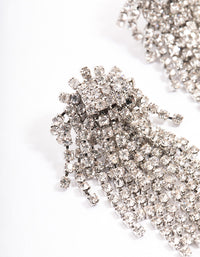 Silver Diamante Cupchain Cluster Drop Earrings - link has visual effect only