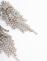 Silver Diamante Cupchain Cluster Drop Earrings - link has visual effect only