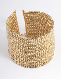 Gold Small Beaded Wrist Cuff - link has visual effect only