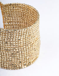 Gold Small Beaded Wrist Cuff - link has visual effect only