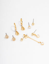 Letter 'G' Gold Plated Initial Ear Stackers - link has visual effect only