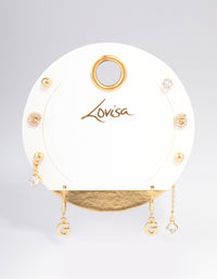 Letter 'G' Gold Plated Initial Ear Stackers - link has visual effect only