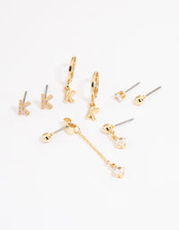 Letter 'K' Gold Plated Initial Ear Stackers - link has visual effect only