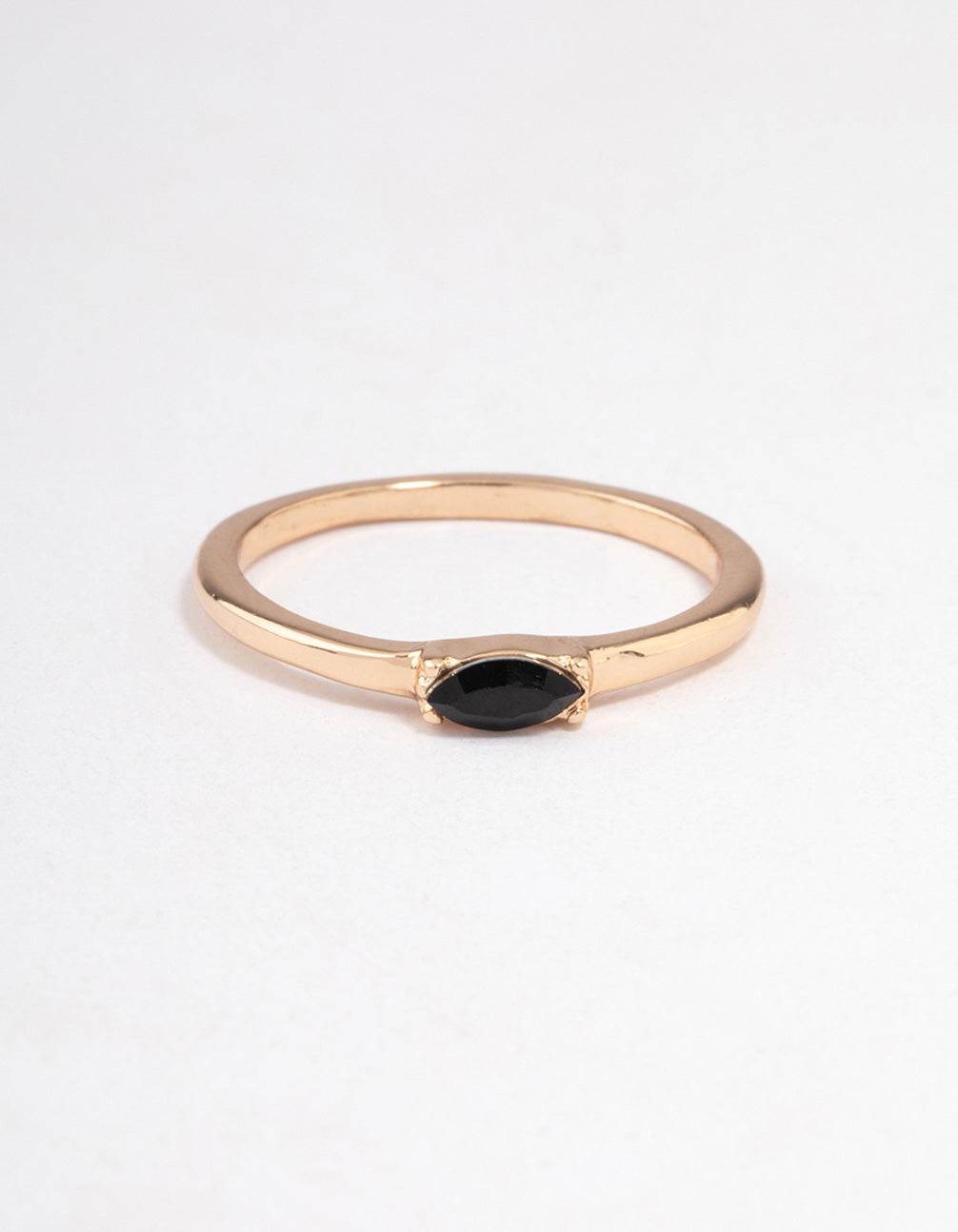 Black Oval Stone Ring