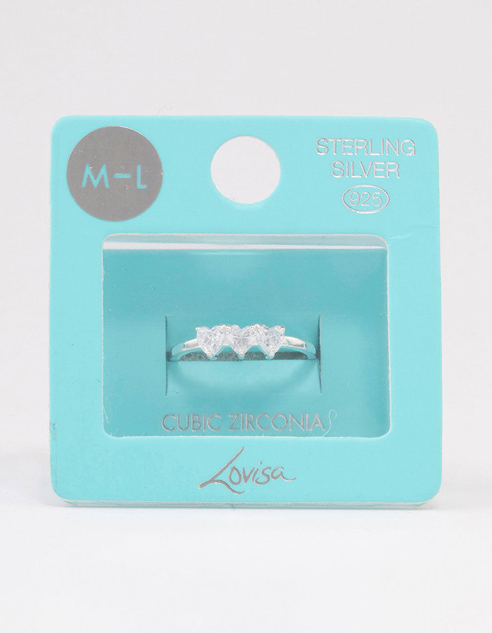 Sterling Silver Trio Heart Ring
