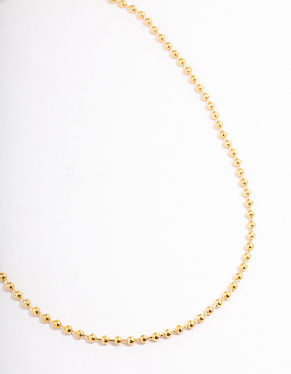 Waterproof Gold Plated Stainless Steel Thin Ball Chain Necklace