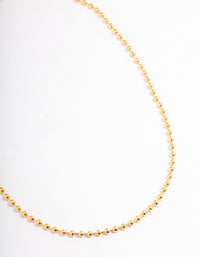 Waterproof Gold Plated Stainless Steel Thin Ball Chain Necklace - link has visual effect only