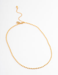 Waterproof Gold Plated Stainless Steel Thin Ball Chain Necklace - link has visual effect only