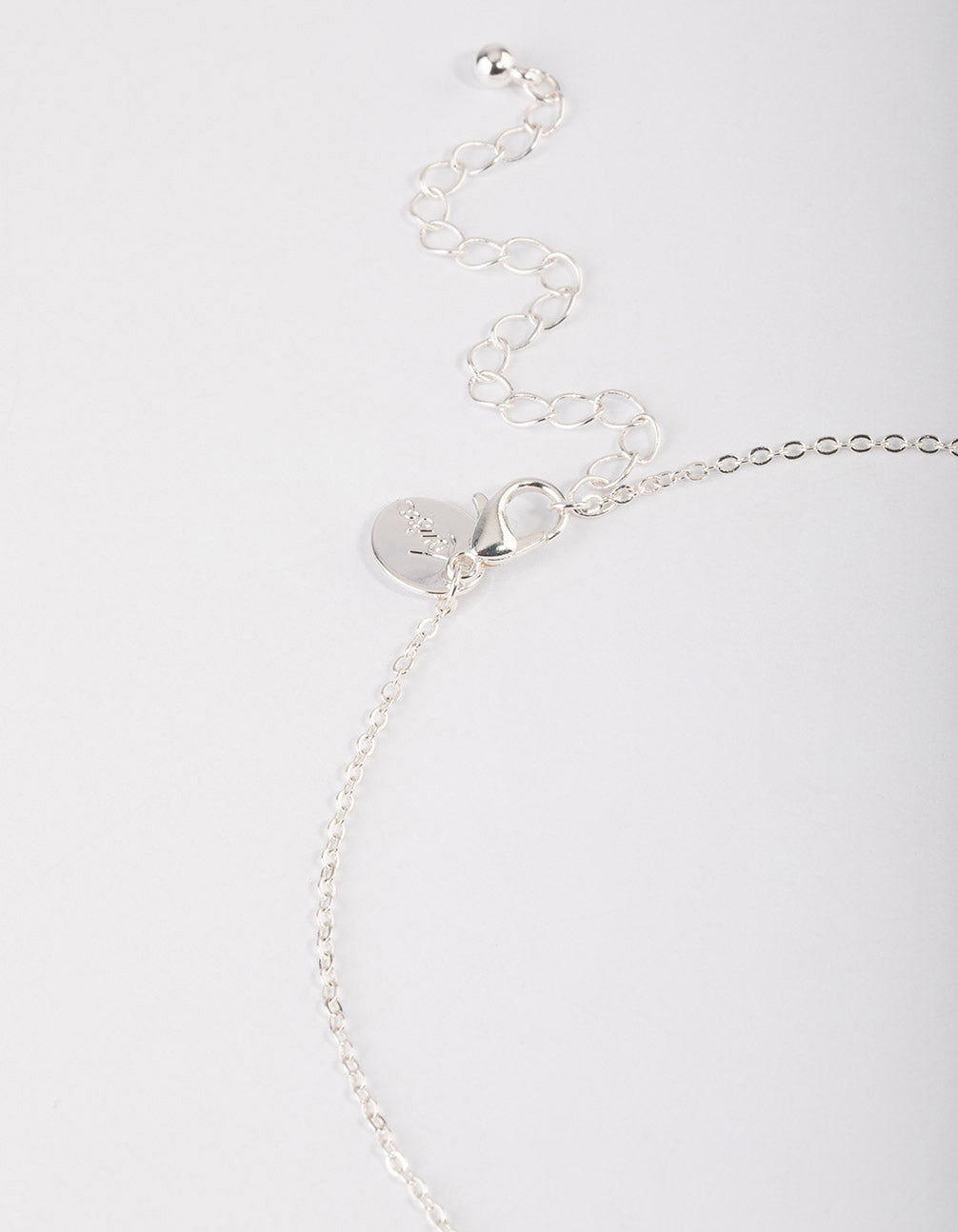 Silver Plated Cubic Zirconia Leaf Freshwater Pearl Y-Necklace