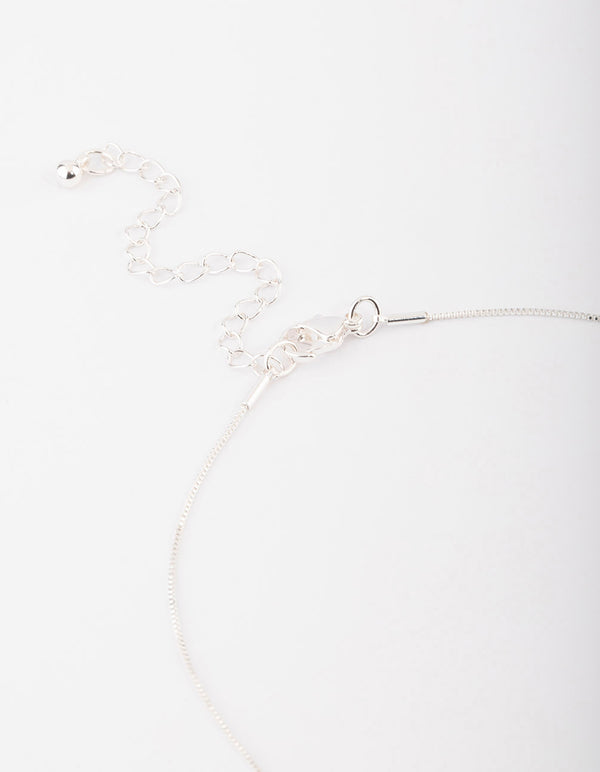 Silver Plated Freshwater Pearl Pendant Necklace