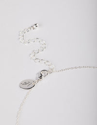 Silver Plated Cubic Zirconia Dainty Chain Drop Necklace - link has visual effect only