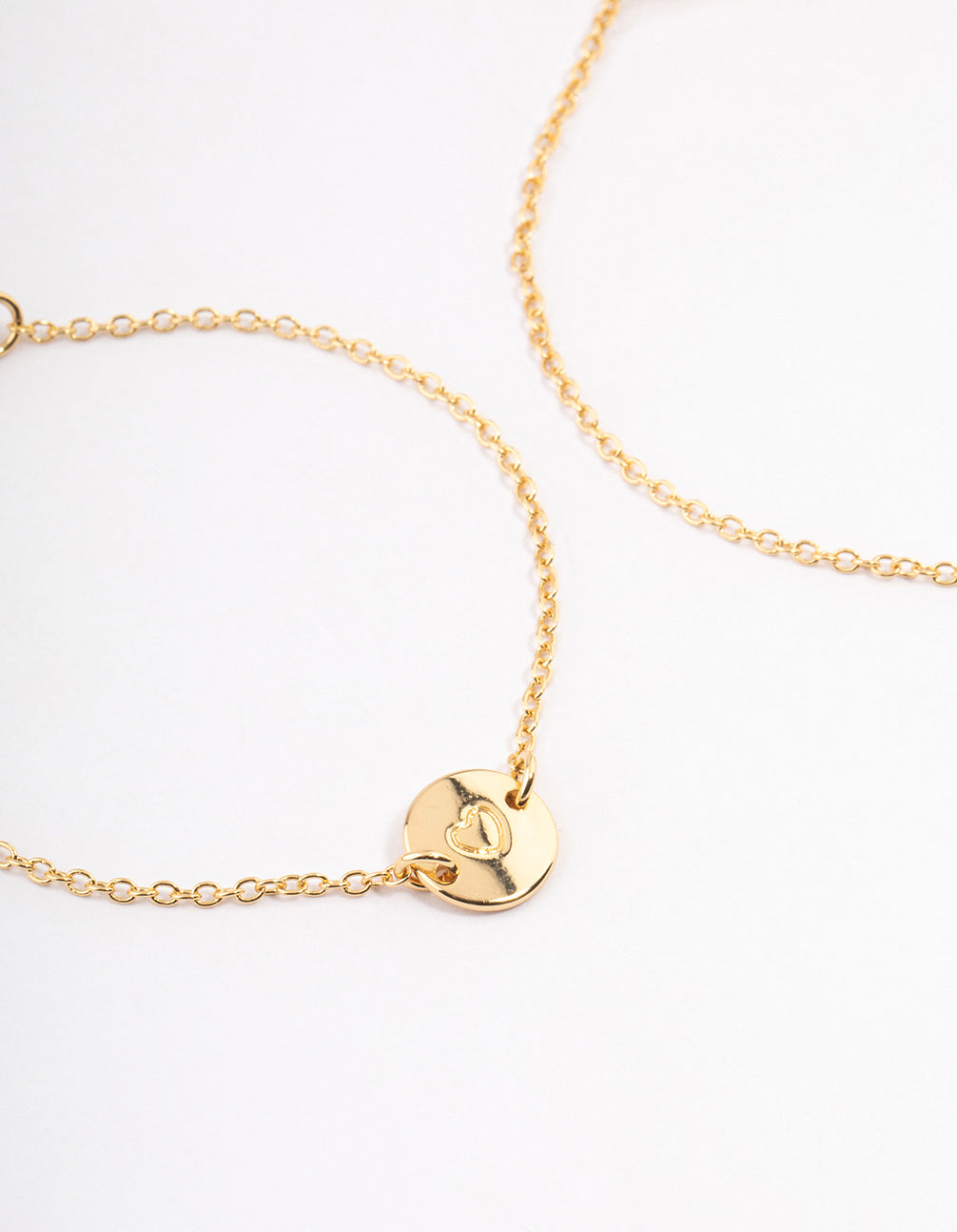 Gold Plated Heart Disc Bracelet Pack