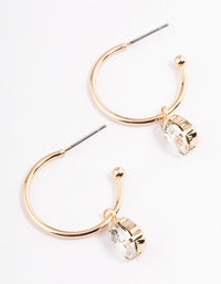 Gold Classic Pear Hoop Earrings - link has visual effect only