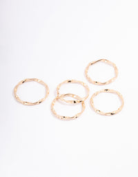Gold Classic Twisted Ring 5-Pack - link has visual effect only