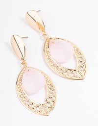 Blush Boho Open Marquise Drop Earrings - link has visual effect only