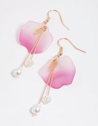 Purple Ombre Petal Stack Drop Earrings - link has visual effect only