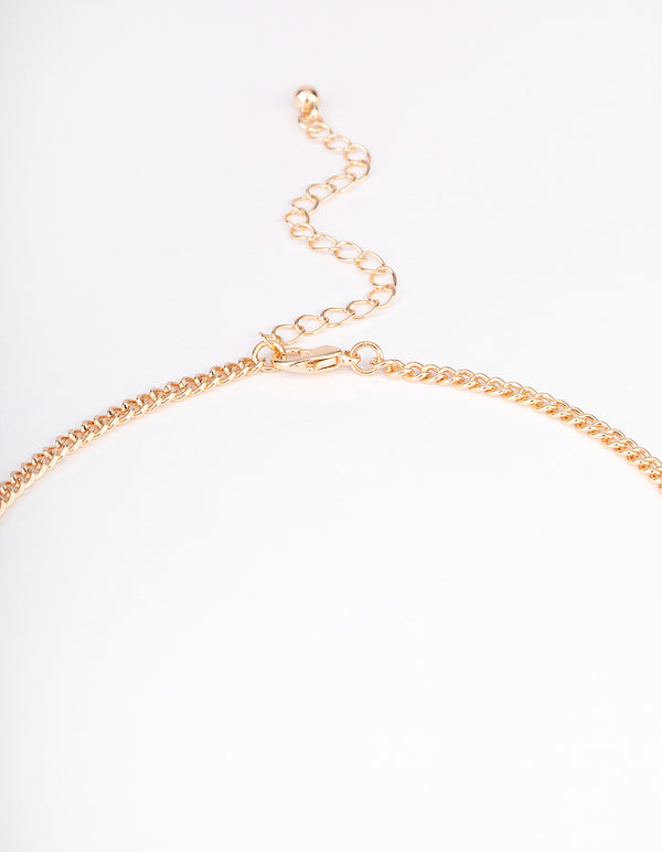 Gold Mixed Beaded Long Necklace