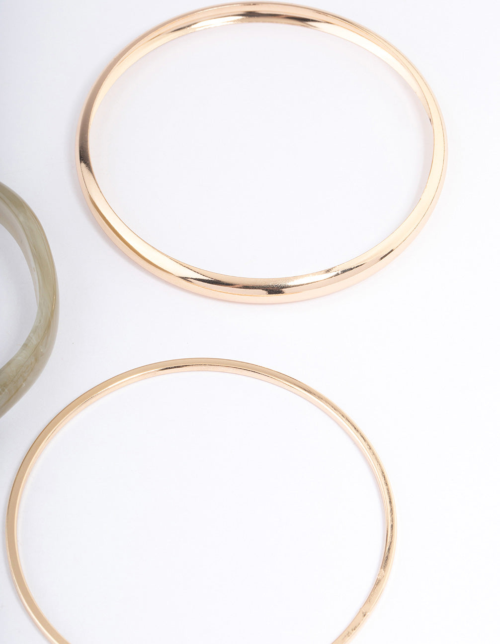 Gold Organic Shape Bangle Pack