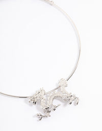 Silver Wire Dragon Necklace - link has visual effect only