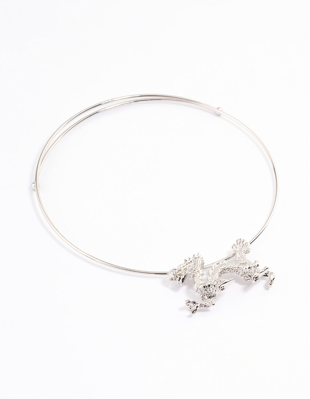 Silver Wire Dragon Necklace