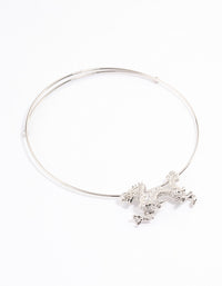 Silver Wire Dragon Necklace - link has visual effect only