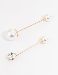 Gold Pearl & Diamante Scarf Pin Pack - link has visual effect only