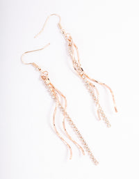 Rose Gold Cupchain & Twisted Drop Earrings - link has visual effect only